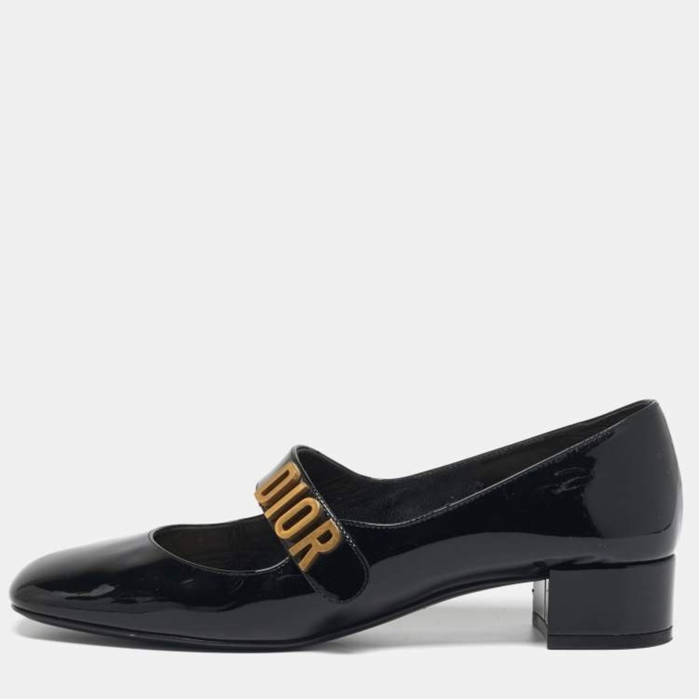 Dior Baby-D Black Patent Leather Mary Jane Pumps - Picture 2 of 8